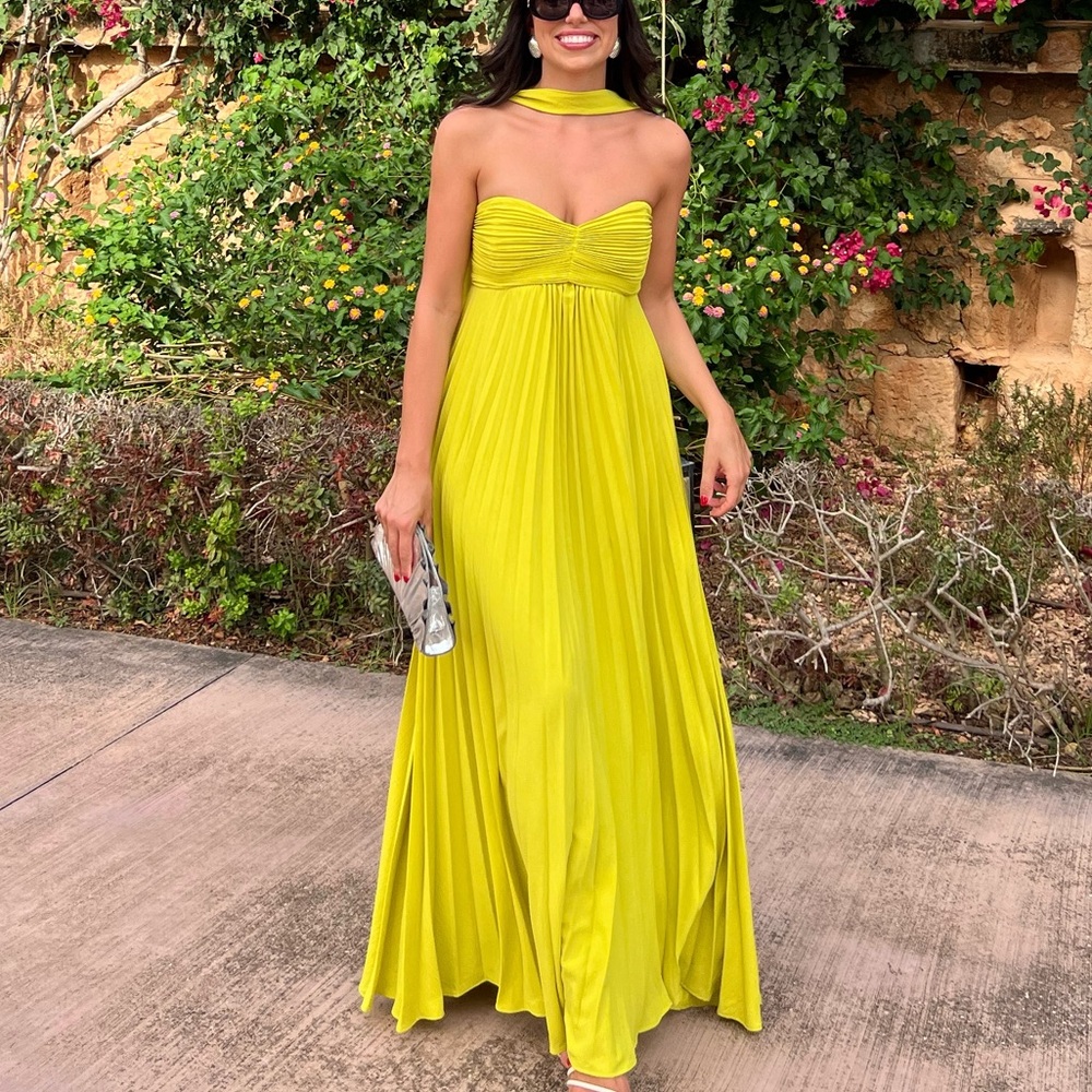 DELFI Dapheni Dress in Chartreuse S